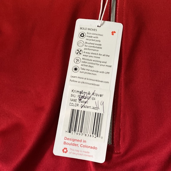 NWT Krimson Klover 1/4 Zip pullover in Ombré perfect for spring or anytime - Picture 4 of 4